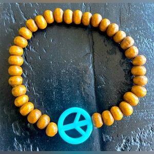 Peace Sign Stretch Bracelet